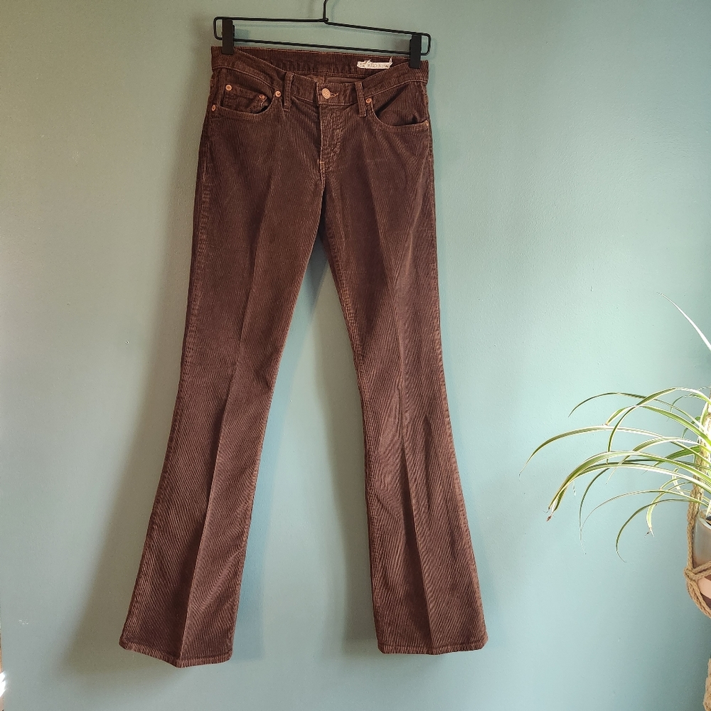 Chip and Pepper brown corduroy flare pants NWOT Waist 26